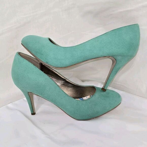 Madden Girl Heels Propose Teal Suede Feel - Picture 6 of 6